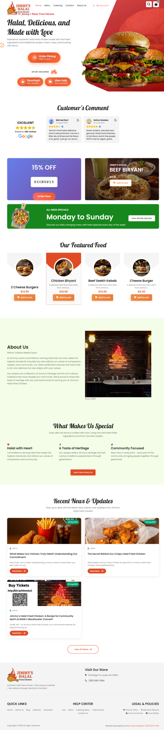 Jimmy’s Halal Fried Chicken - Desktop View